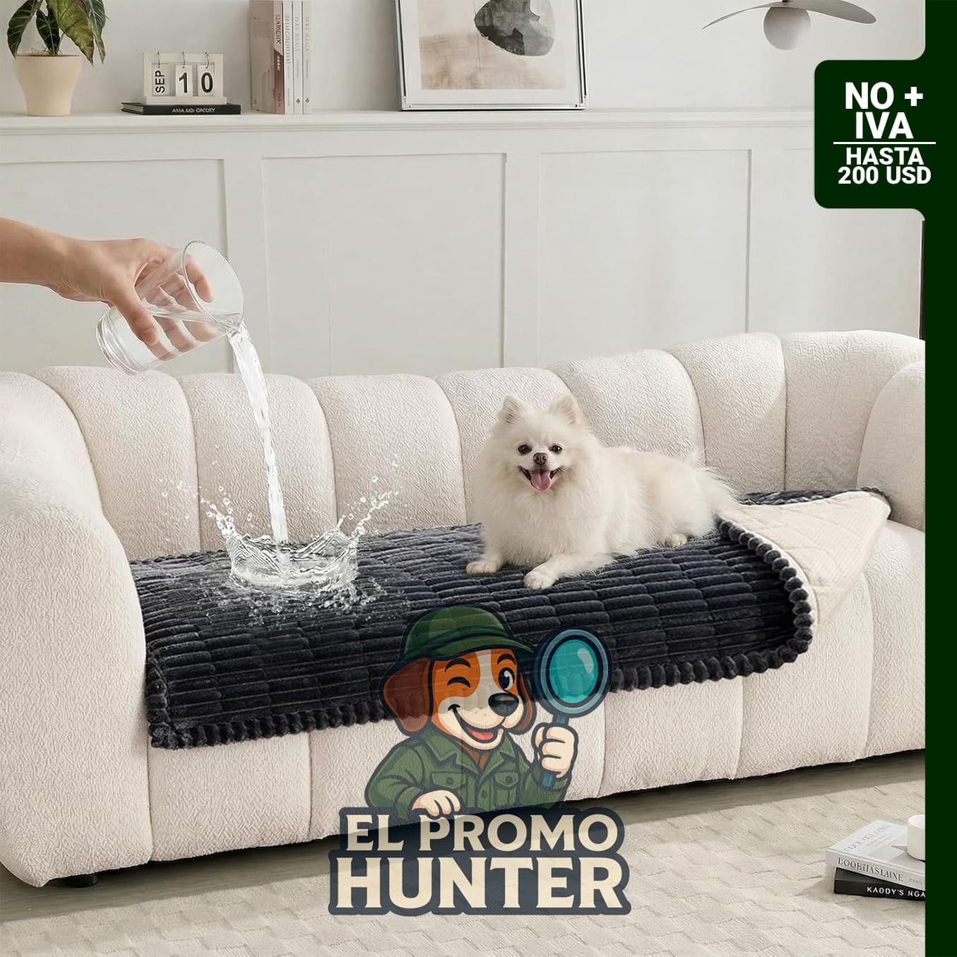 Fundas de sofá lavables y antideslizantes para perros, 29 x 71 pulgadas (73.7 x 180.3 cm).