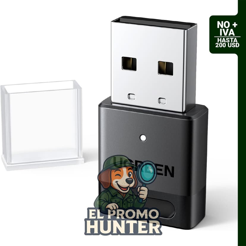 Adaptador Bluetooth USB UGREEN, compatible con Windows 11/10/8.1, plug & play.