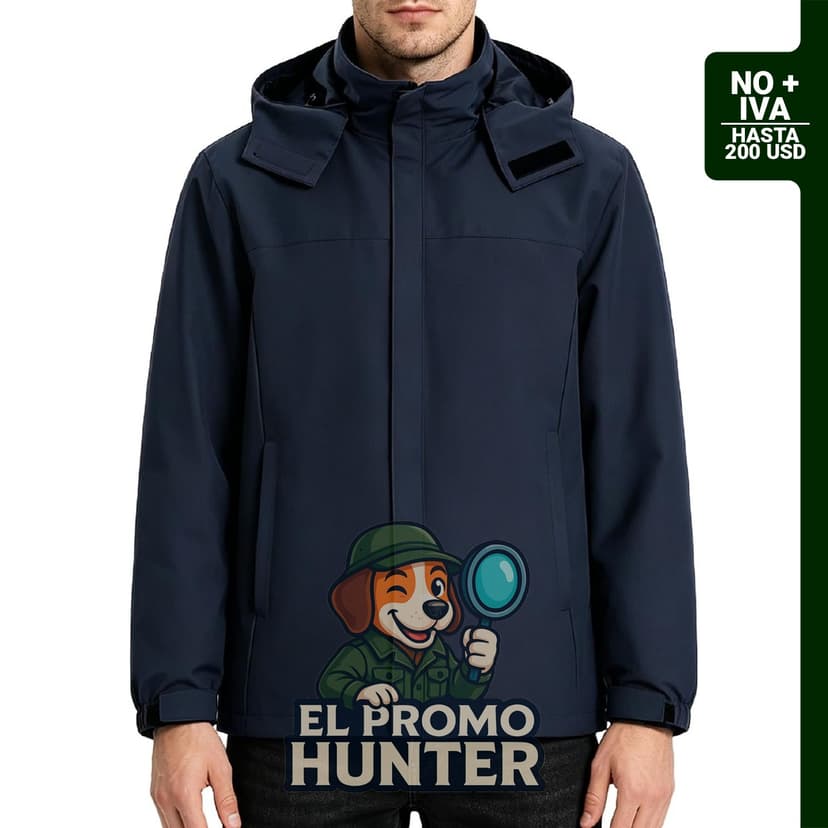 Chaqueta impermeable ACCNUO para hombre, ligera y cortavientos, con capucha desmontable.