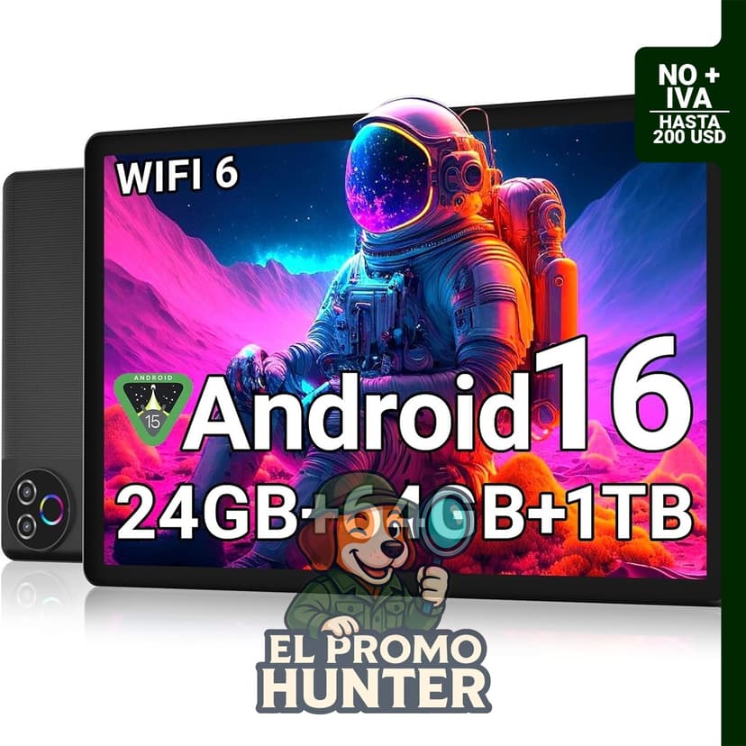 Tablet Android de 10 pulgadas, 24 GB de RAM, 64 GB de ROM, almacenamiento ampliable a 1 TB, pantalla táctil HD IPS, batería de 6000 mAh.