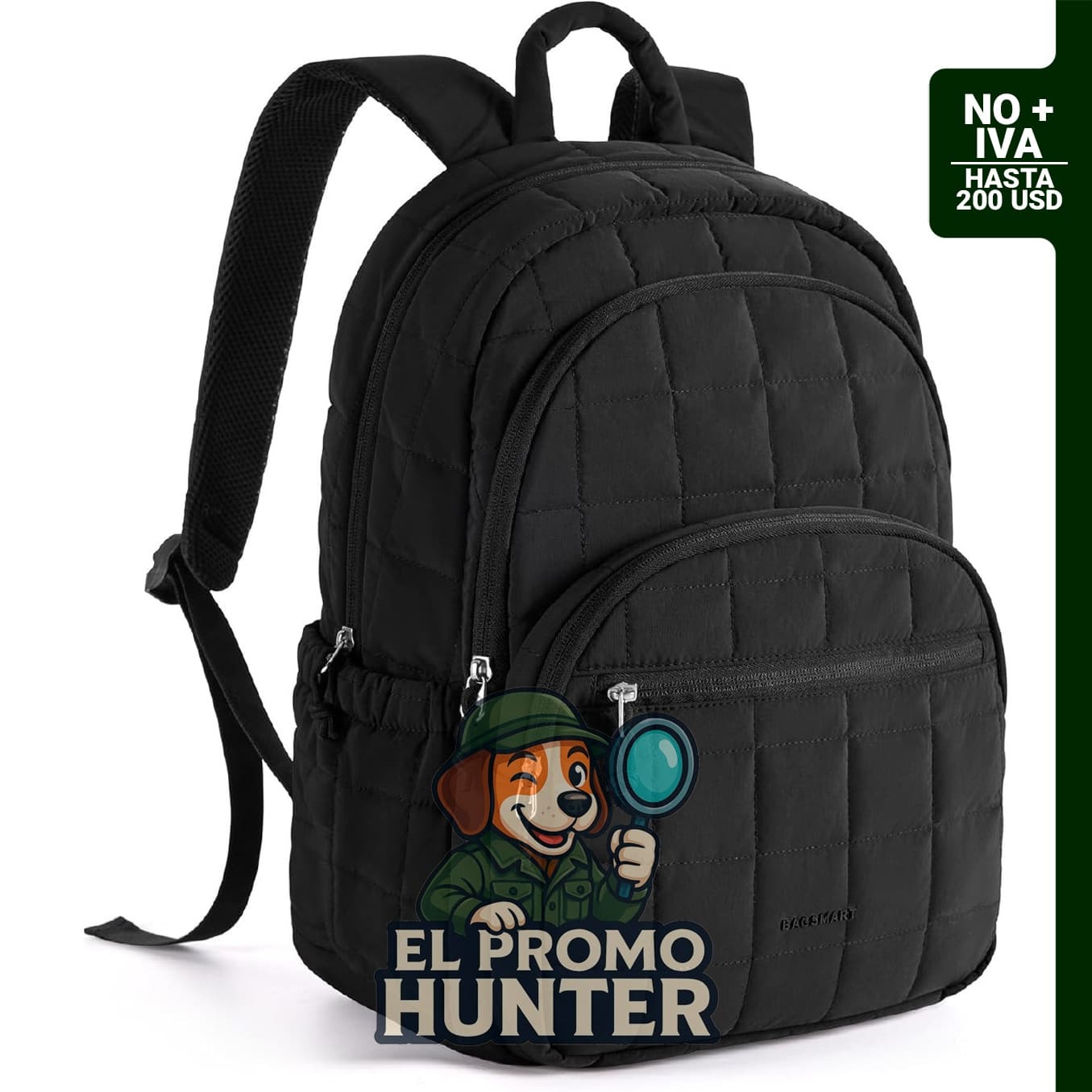 Mochila de viaje para mujer, compatible con laptops de hasta 39.6 cm (15.6"), color negro, resistente al agua.