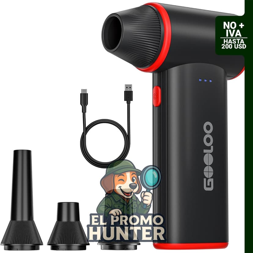 GOOLOO F3 Duster de aire comprimido con 150,000 RPM para limpieza.