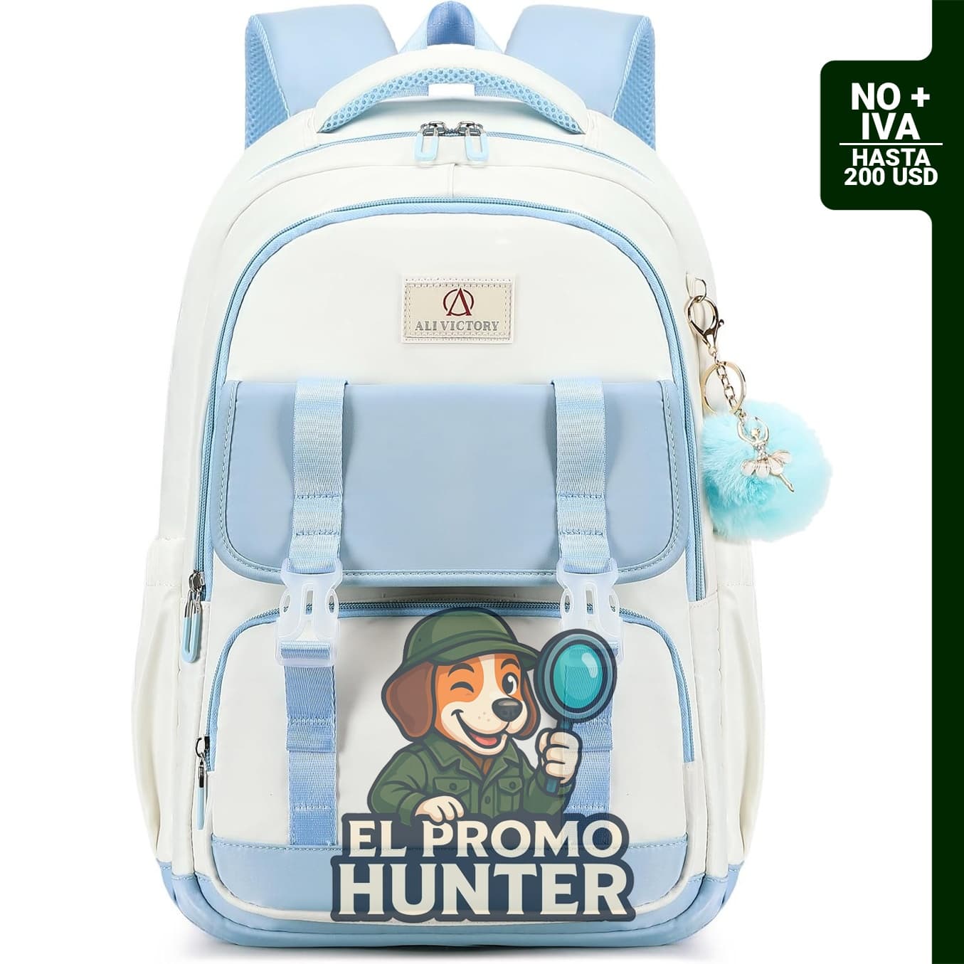 Mochila escolar de 15.6" (39.4 cm) para niñas y mujeres, con diseño funcional.