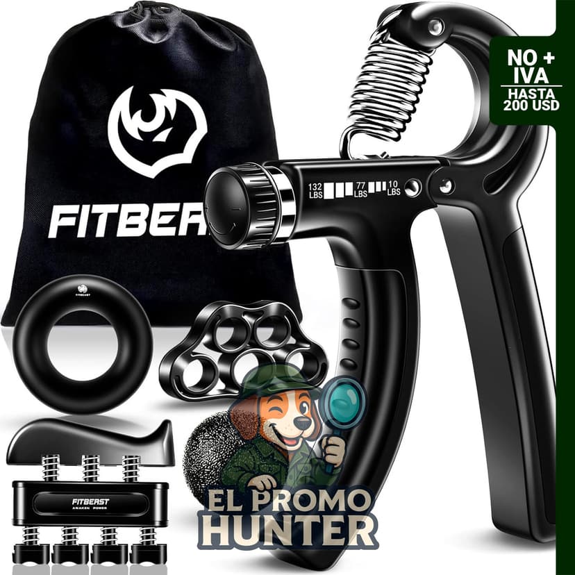 Kit fortalecedor de mano de 5 piezas.