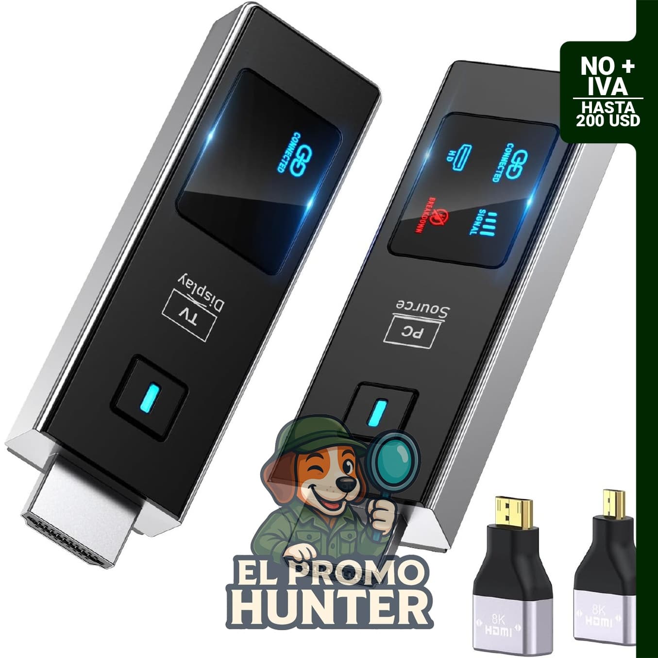 Transmisor y receptor HDMI inalámbrico, extensor de 110 m, decodificación 4K, salida de 1080 p a 60 Hz.