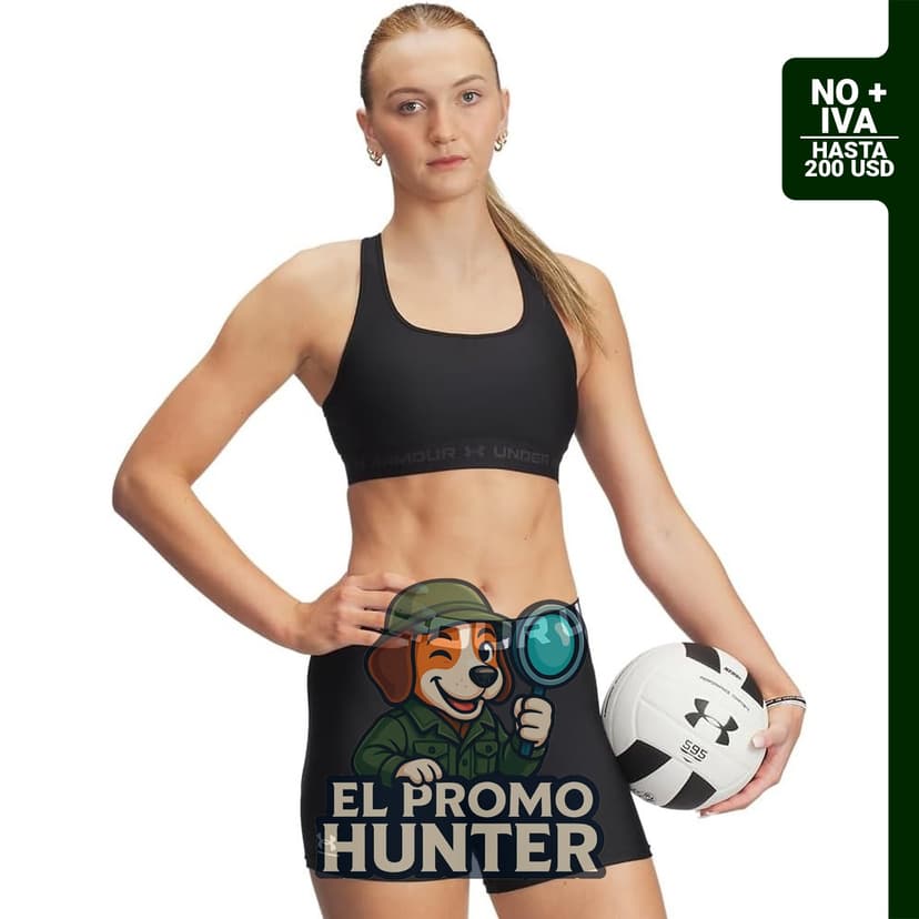 Brasier deportivo de medio impacto con espalda cruzada para mujer.