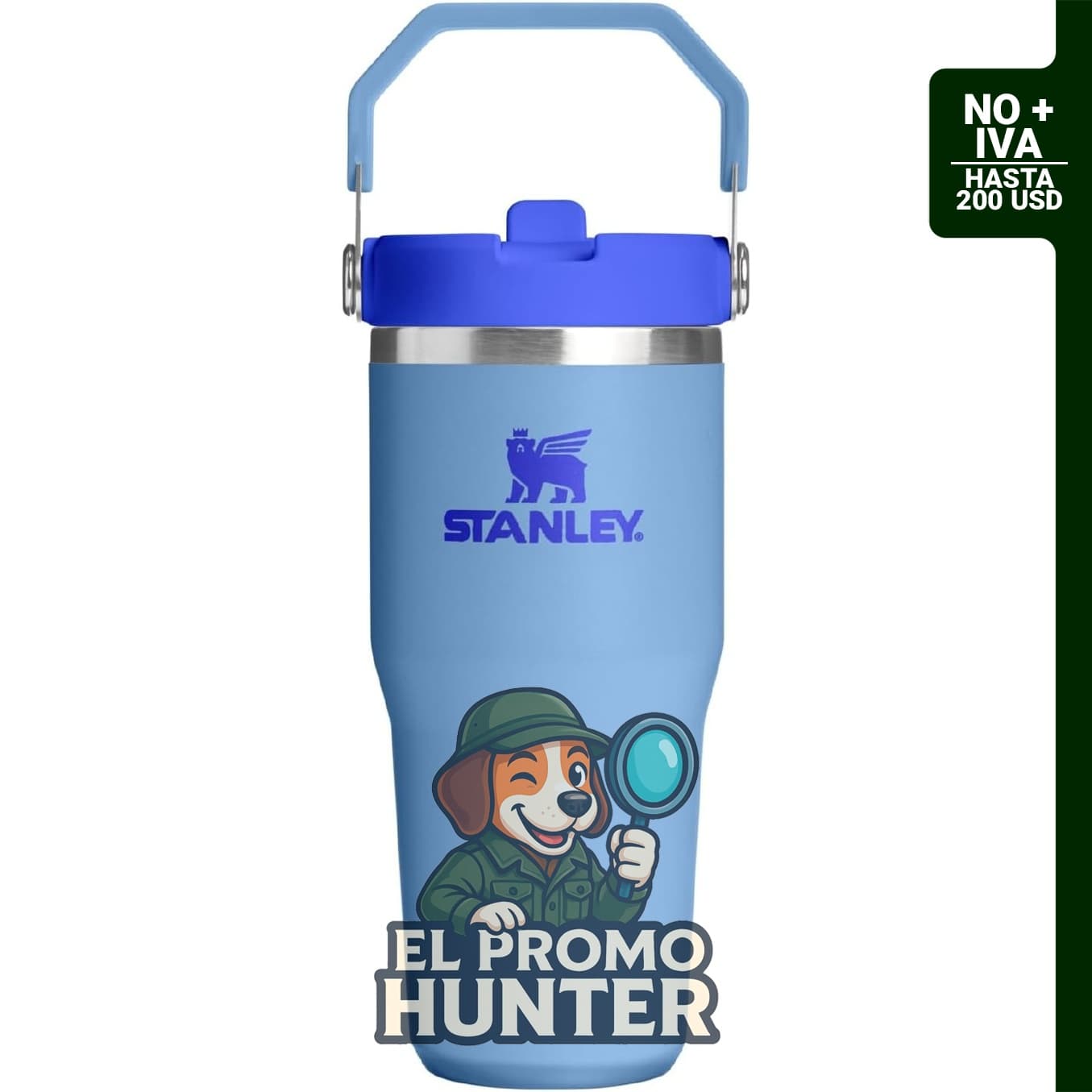 Botella Stanley IceFlow 2.0 de 414 ml, color cielo azul.
