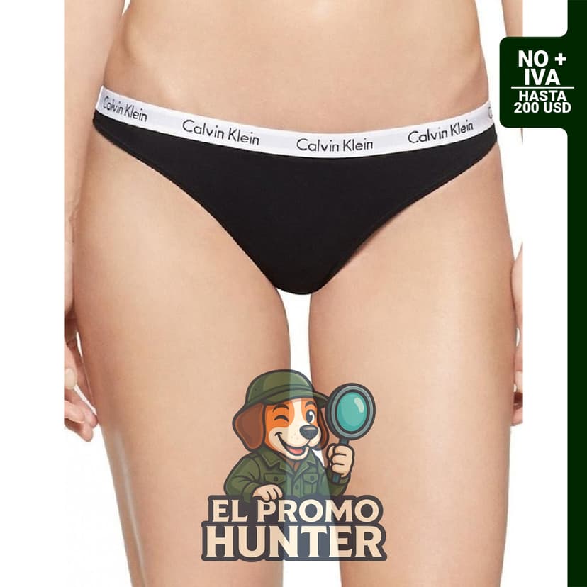 Tanga de algodón para mujer con logotipo de Calvin Klein.