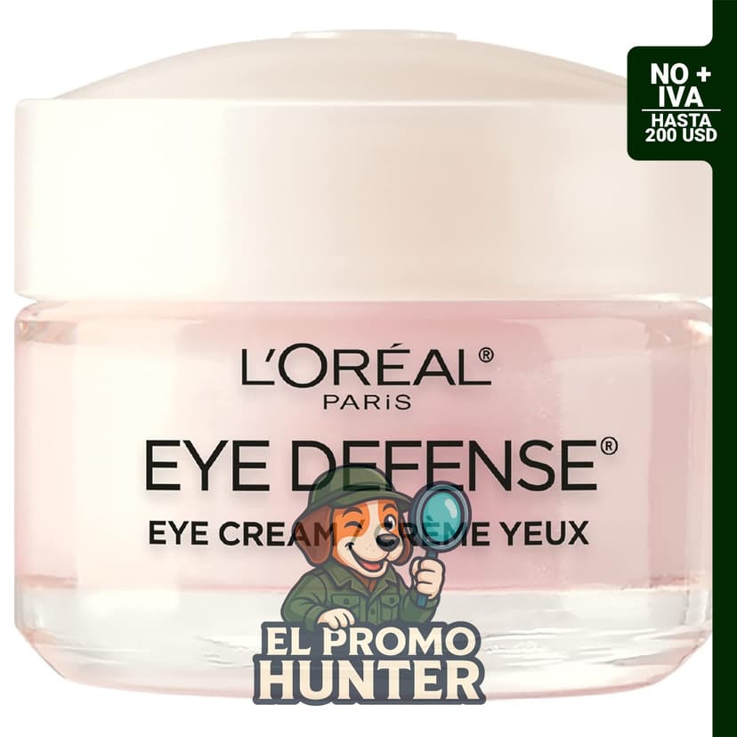 Crema para ojos L'oréal Paris Dermo-Expertise con cafeína y ácido hialurónico.