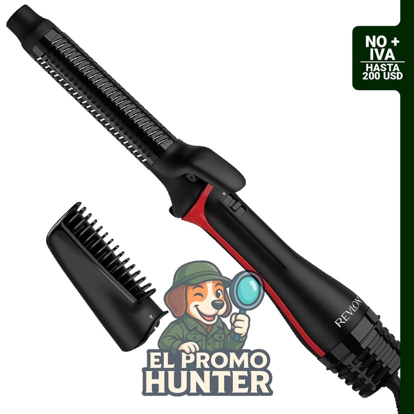 Secador y rizador Revlon One-Step™ para cabello, combina funciones de secado y rizado en una sola herramienta.