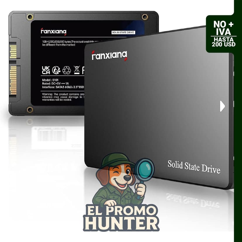 fanxiang S101 1 TB SSD SATA III de 2,5", velocidad de hasta 550 MB/s, NAND 3D TLC.