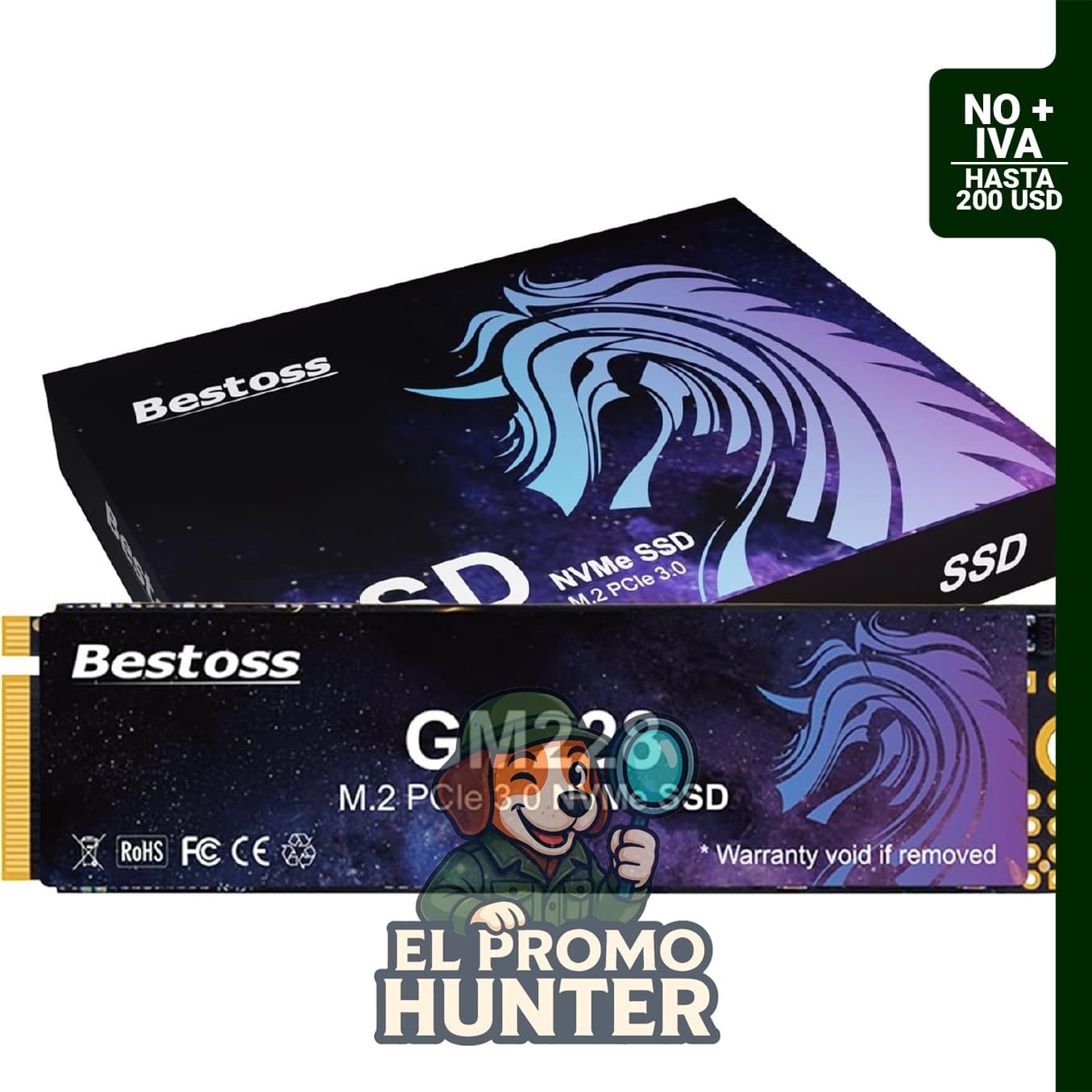 SSD GM228 NVMe M.2 de 1 TB, PCIe 3.0, velocidad de lectura hasta 2400 MB/s.