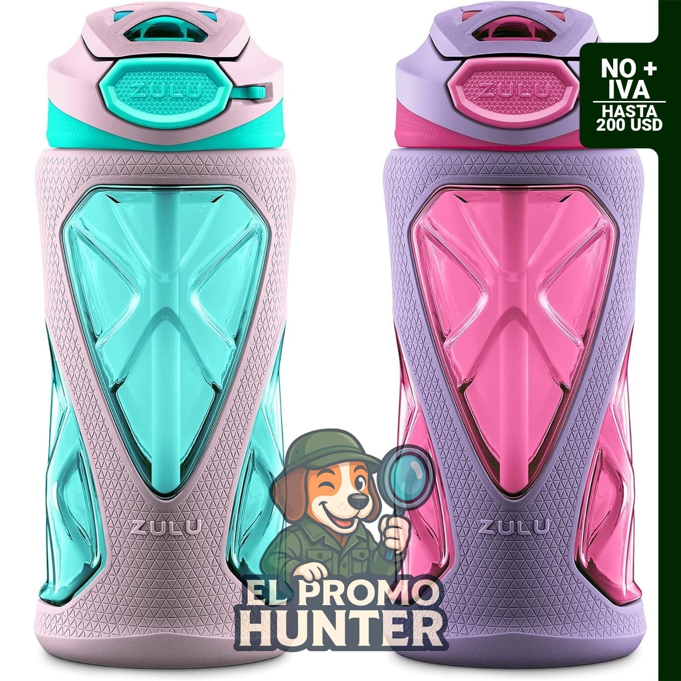 Botellas infantiles antigoteo de 473 ml, pack de 2.
