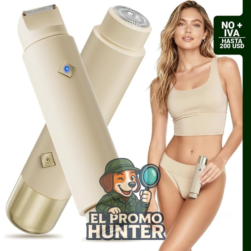 Recortadora bikini 2 en 1 IPX7, resistente al agua.