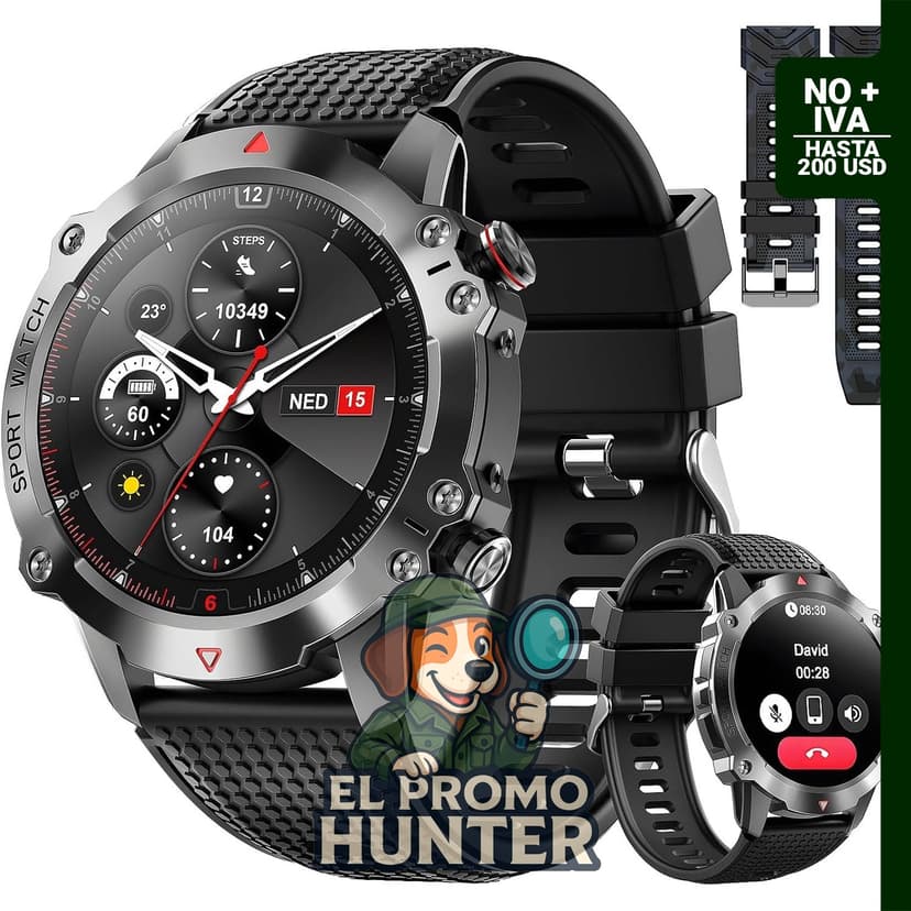 Reloj militar con pantalla de 1.39” y GPS integrado.