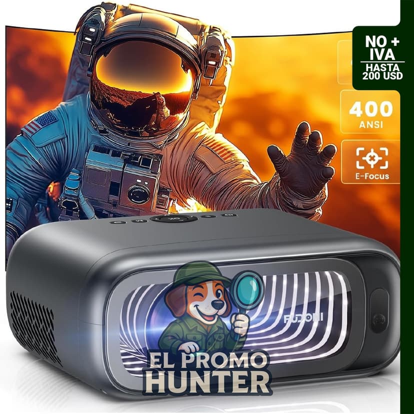 Proyector P4 1080p 4K con conectividad WiFi 6 y pantalla de hasta 300".