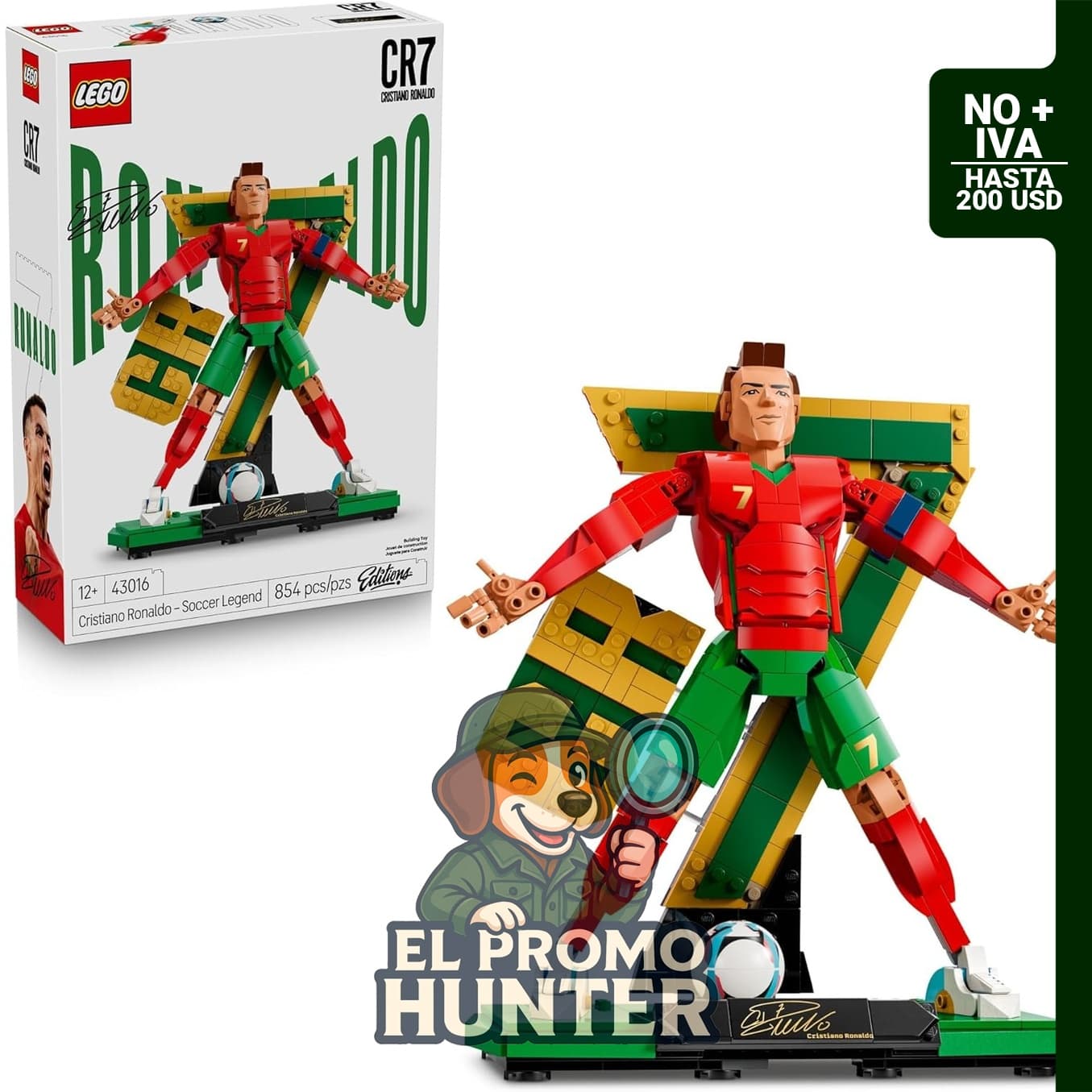 LEGO Editions Cristiano Ronaldo figura coleccionable de 854 piezas.