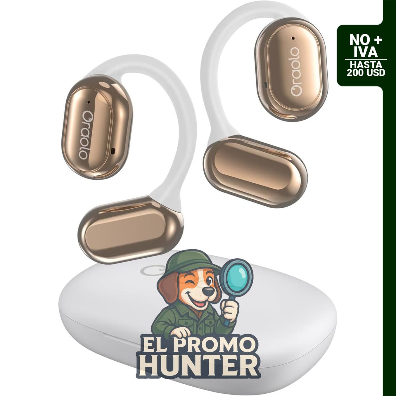 Auriculares BUGANI OE03 de oreja abierta, inalámbricos, Bluetooth 5.3, con sonido estéreo y 30 horas de reproducción.