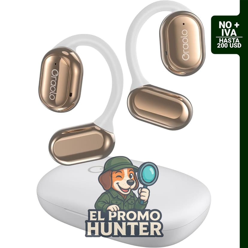 Auriculares BUGANI OE03 de oreja abierta, inalámbricos, Bluetooth 5.3, con sonido estéreo y 30 horas de reproducción.
