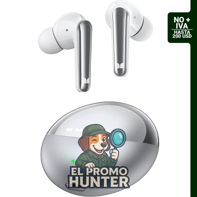 Auriculares inalámbricos Monster N-Lite 203 con Bluetooth 5.3, reproducción de 30 horas y carga tipo C.