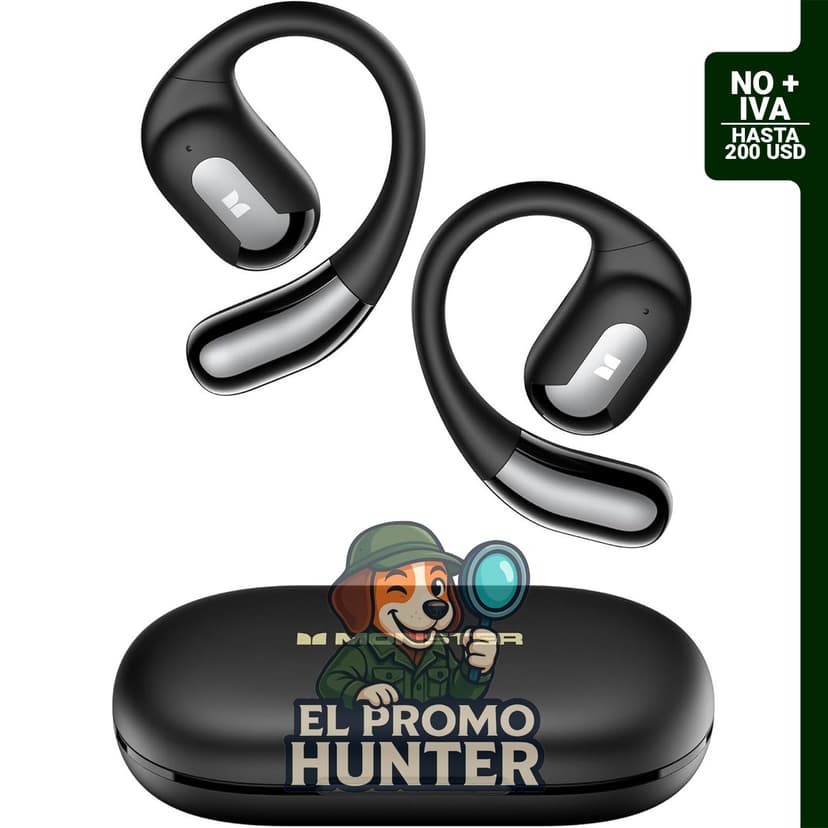 Auriculares Monster AC317 de oído abierto, sonido estéreo, Bluetooth 5.4, batería de 24 horas, carga tipo C.