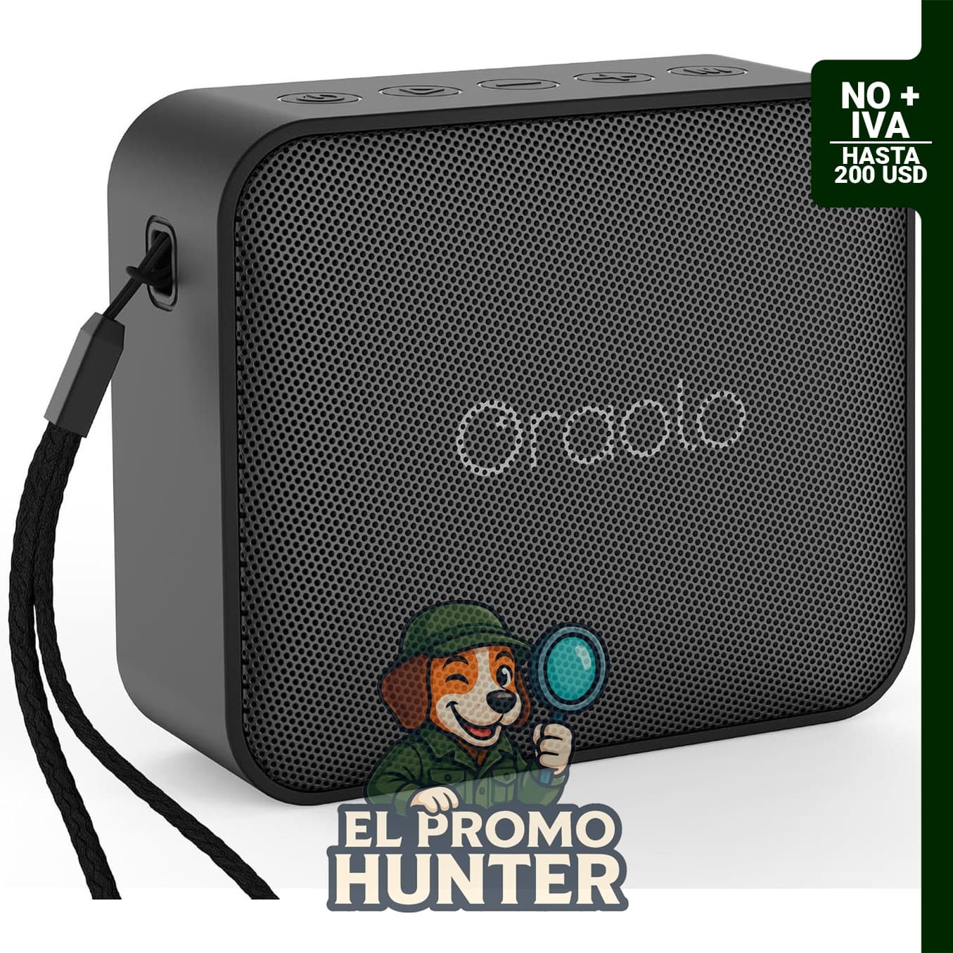 Altavoz Bluetooth portátil Oraolo, impermeable IPX7, sonido estéreo, Bluetooth 5.4, emparejamiento TWS, compatible con AUX/TF.