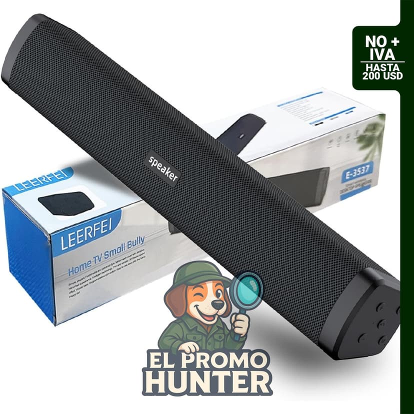 Barra de sonido Bluetooth inalámbrica OOYY, altavoz portátil con soporte AUX y tarjeta TF.