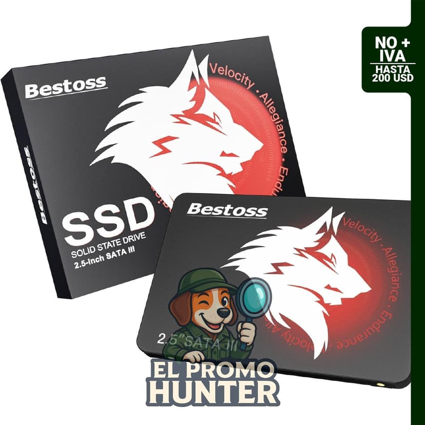 Disco duro interno Bestoss SSD SATA de 512 GB, 2.5", 6 Gb/s, hasta 550 MB/s, compatible con desktop, laptop y NAS.