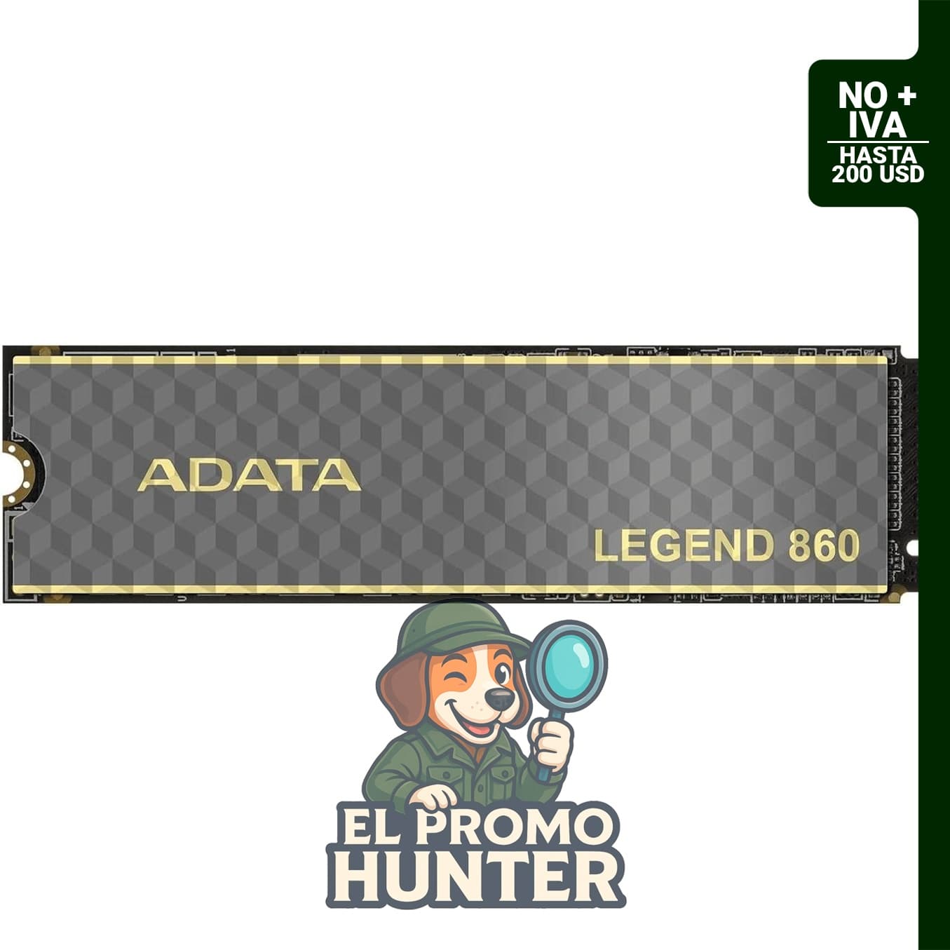 Unidad de estado sólido ADATA Legend 860 PCIe Gen4 x4 M.2 2280 de 500 GB.