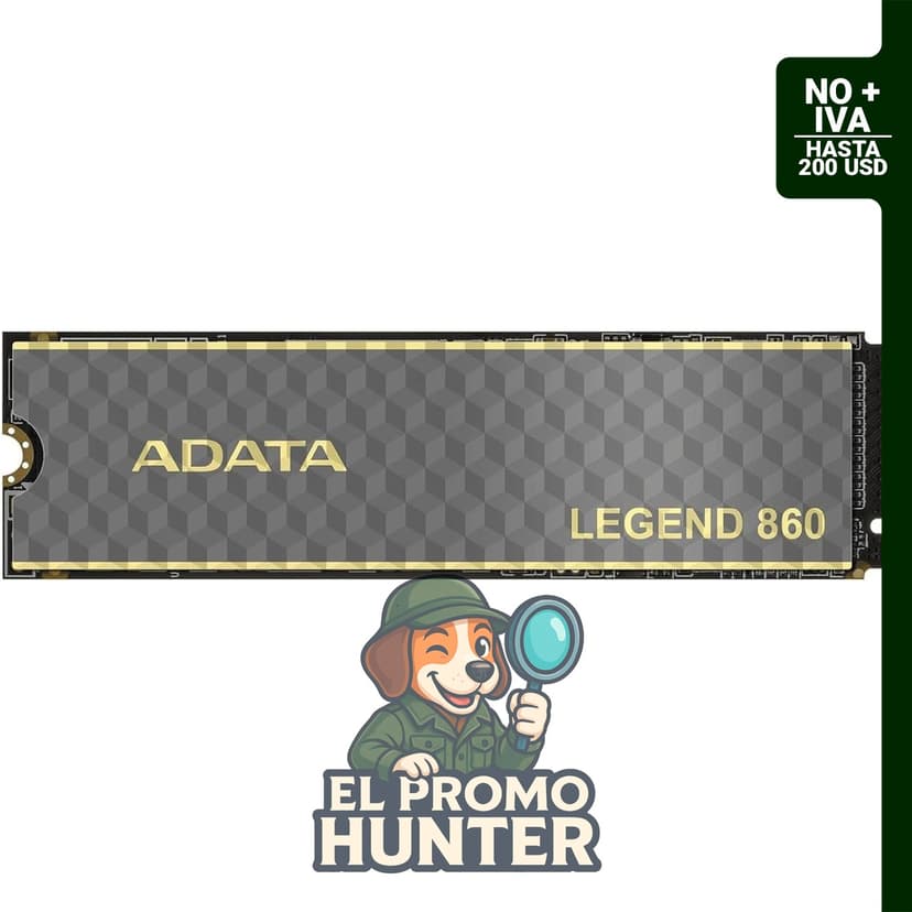 Unidad de estado sólido ADATA Legend 860 PCIe Gen4 x4 M.2 2280 de 500 GB.