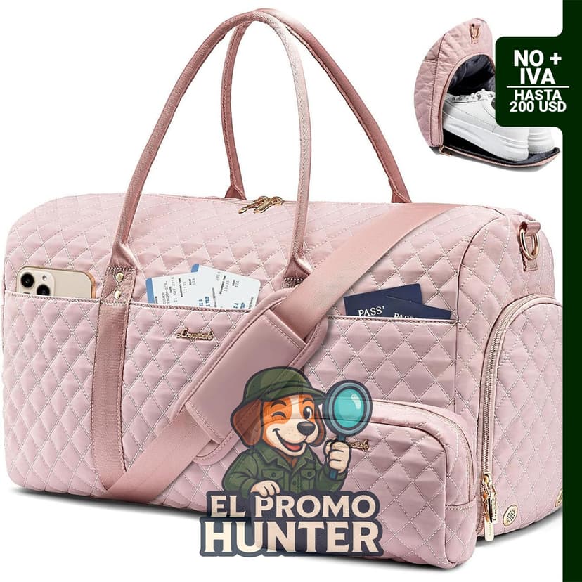 Bolsa de viaje LOVEVOOK para mujer, incluye compartimento para zapatos y bolsa de aseo personal.