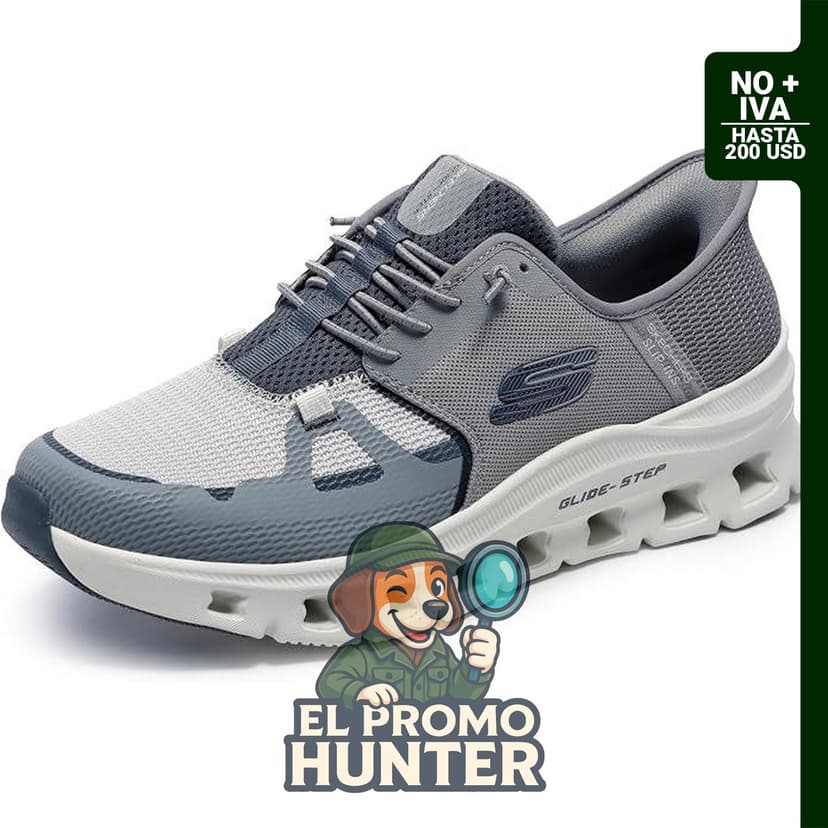 Tenis Skechers Glide-Step Pro Hands Free Slip-ins para hombre, con plantilla de espuma viscoelástica y suela geométrica.