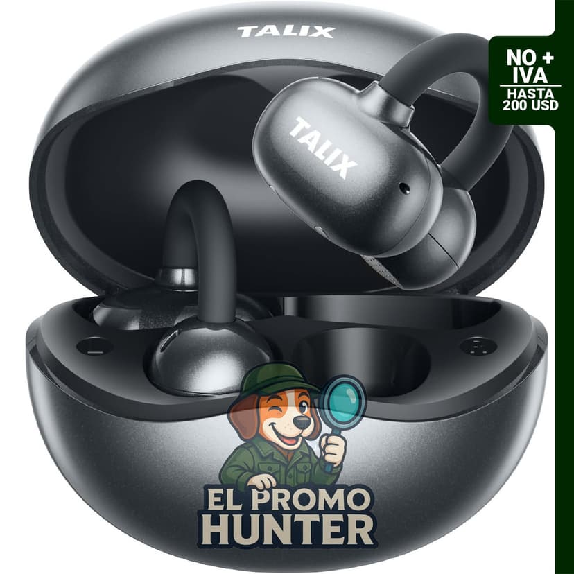 Auriculares inalámbricos TALIX X6 con Bluetooth 5.4, sonido direccional y tiempo de reproducción de 26 horas.