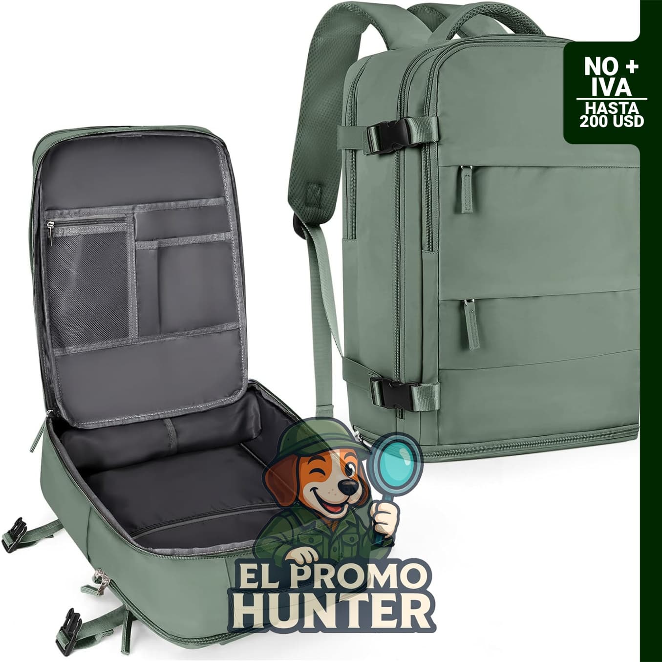 Mochila de viaje impermeable de 25 L, adecuada para actividades al aire libre.