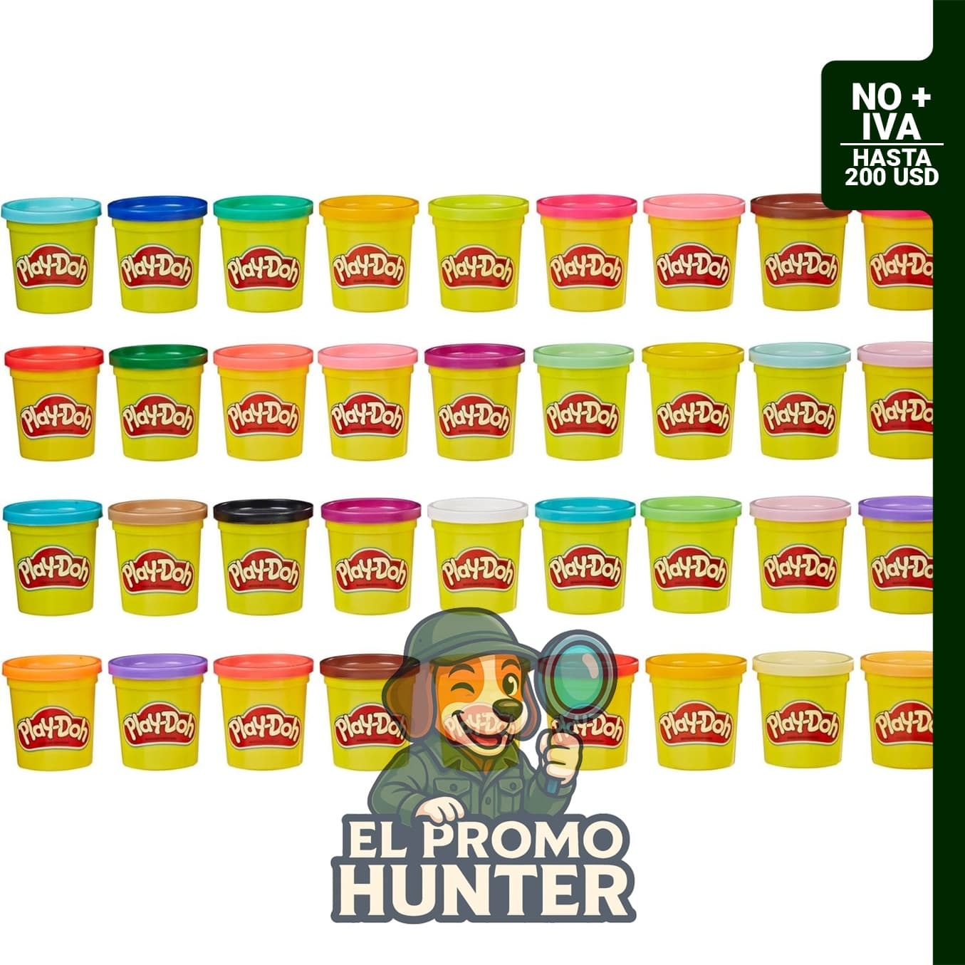 Estuche de 36 colores de Play-Doh, no tóxicos, para modelar.