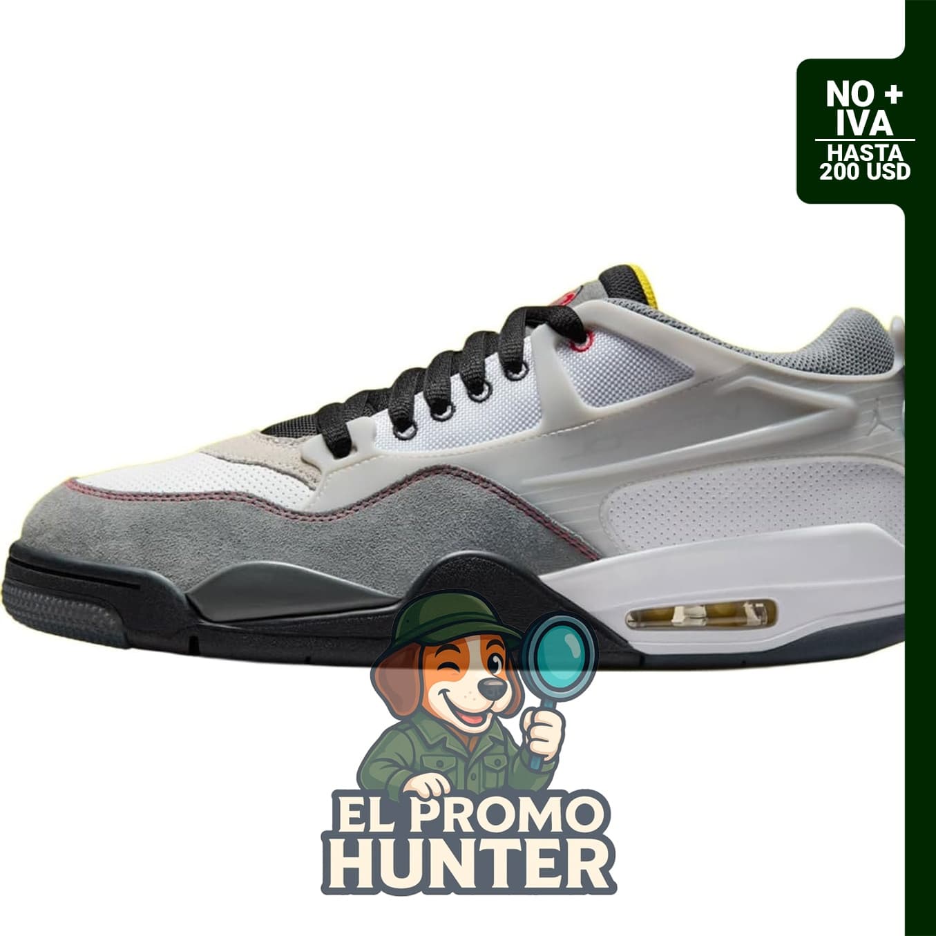 Tenis Nike Air 4 RM PRM en rojo fuego y negro para hombre.