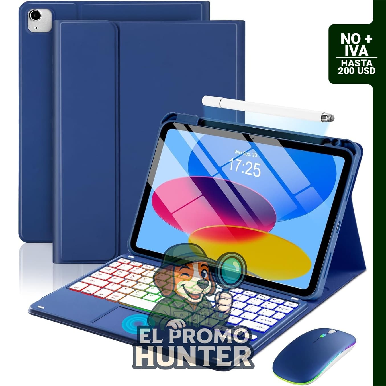 Funda para teclado con touchpad, compatible con iPad de 11" (27.94 cm).