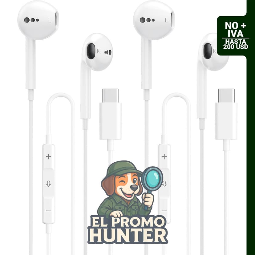 Audífonos USB-C con micrófono y control, marca BLXSounds.