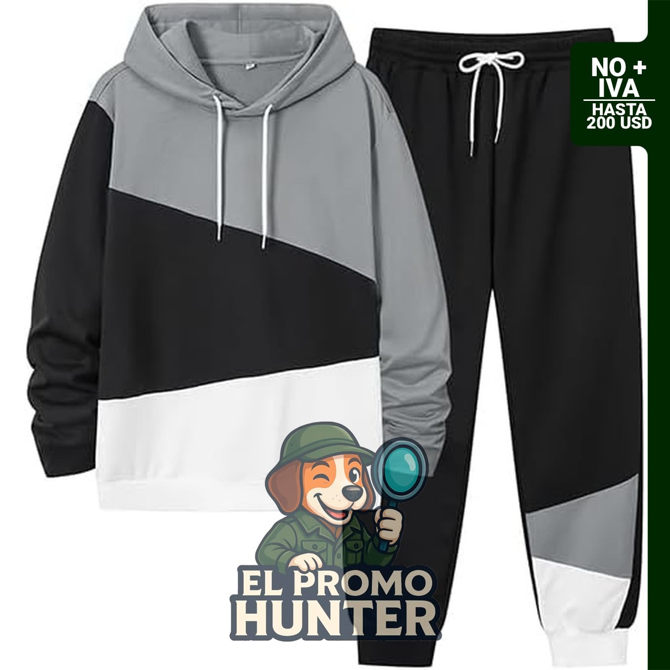 Chándal deportivo de 2 piezas para hombre, incluye chaqueta y pantalones.