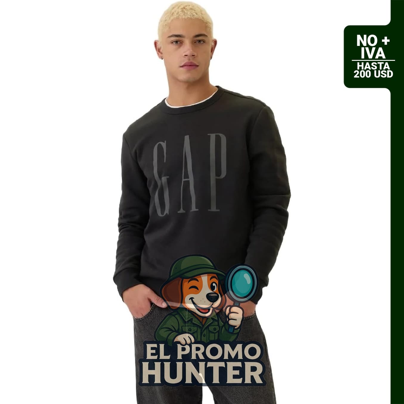 Buzo GAP de forro polar con logotipo para hombre.