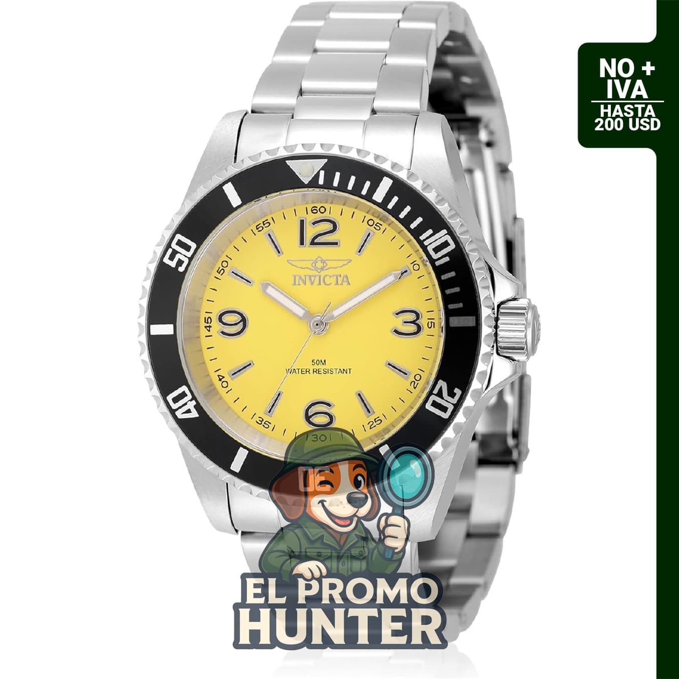 Reloj de acero inoxidable para hombre, 40 mm.