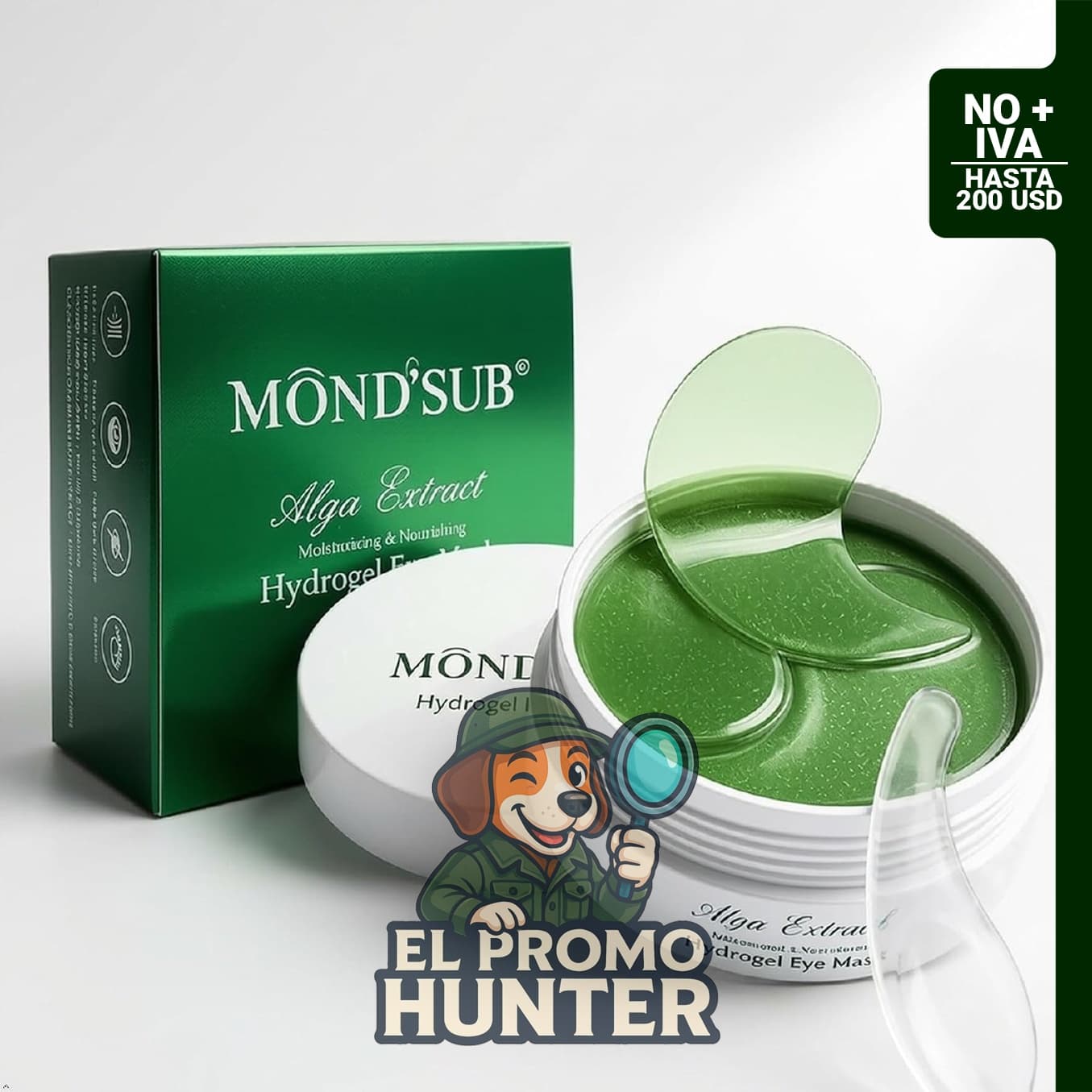 Colección de mascarillas para ojos MOND'SUB, incluye 5 variedades para ojeras y líneas finas, 60 unidades.