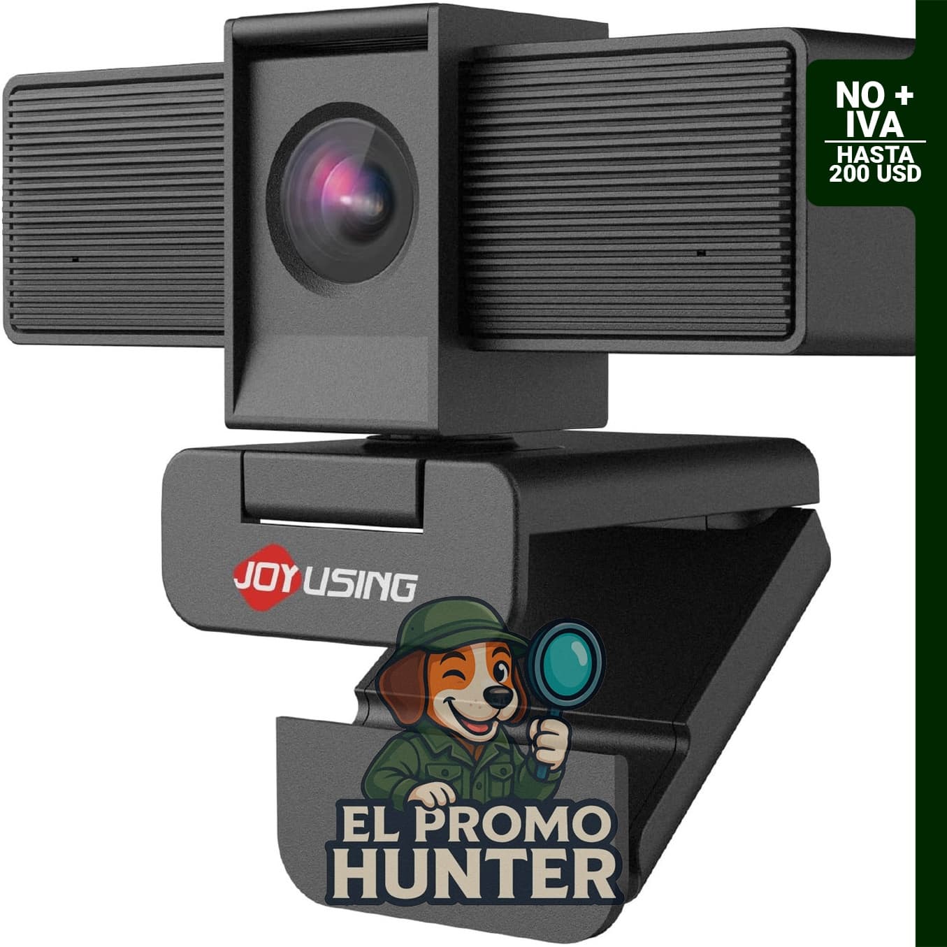 JOYUSING Flip600S - Cámara web 4K Ultra HD con trípode, enfoque automático, micrófonos con cancelación de ruido y visión de 79°.