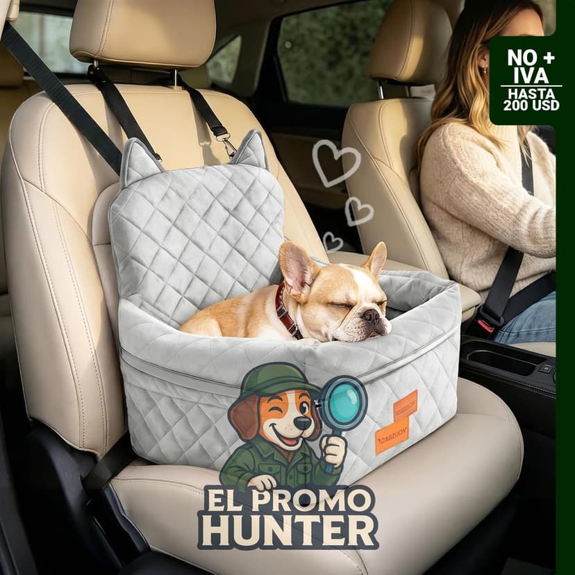 Asiento elevador para perros con espuma viscoelástica, cojín de 15,24 cm para perros de hasta 15,88 kg, funda lavable.