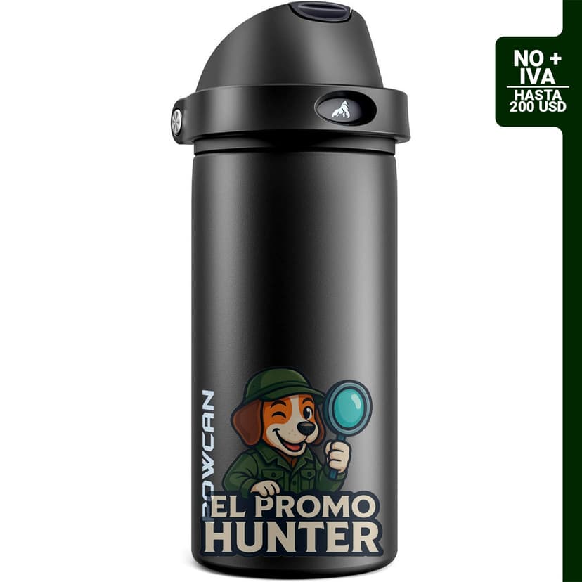 Botella de agua aislada de 532 ml, acero inoxidable, boquilla con botón pulsador y popote de deslizamiento rápido.