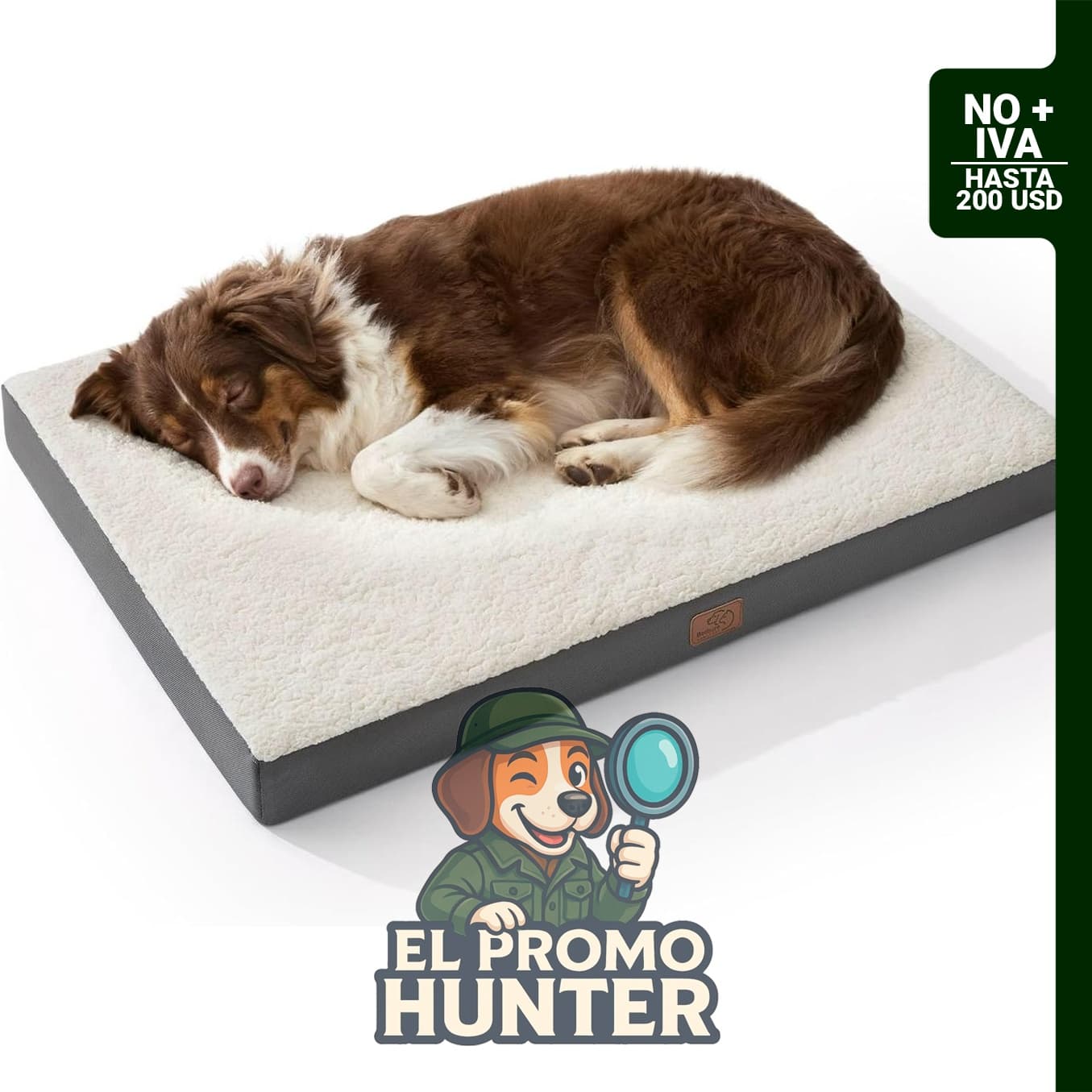 Cama ortopédica grande para perros, con funda extraíble lavable y tapete de espuma con forma de huevera.