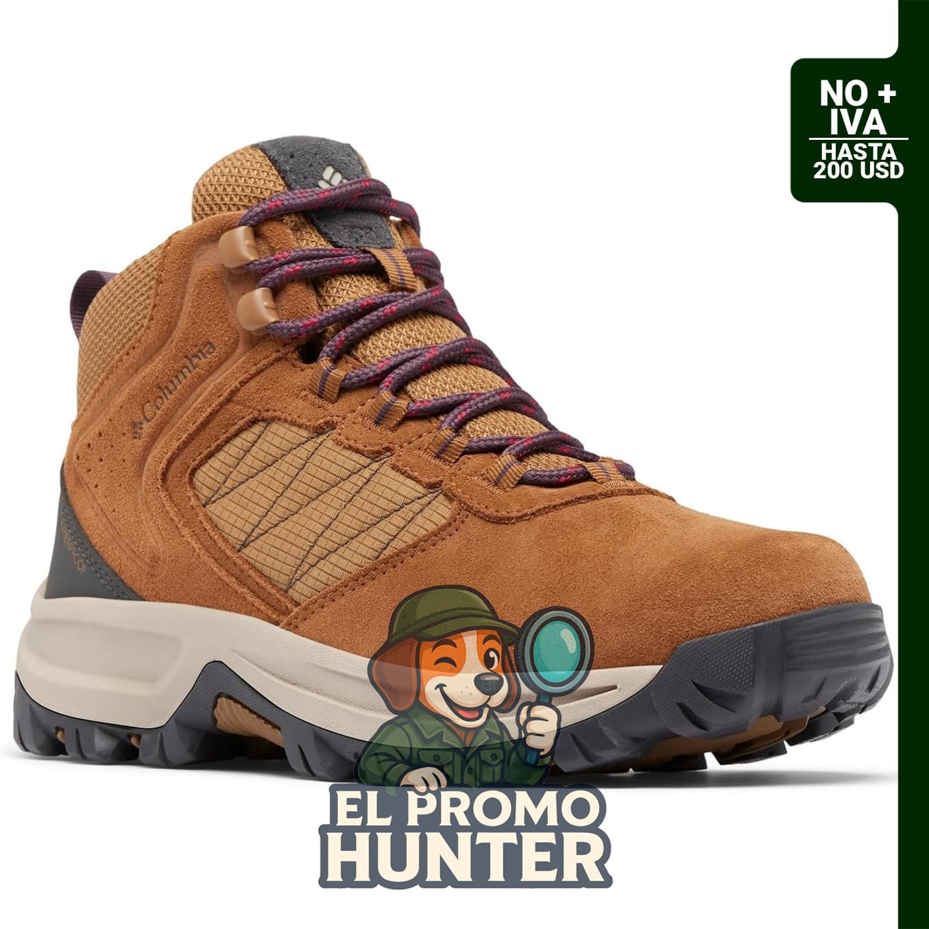 Botas Columbia Transverse de ante para mujer, diseño resistente y funcional.