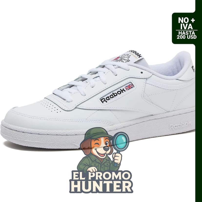 Zapatillas Reebok Club C 85 para hombre, diseño casual en color blanco.