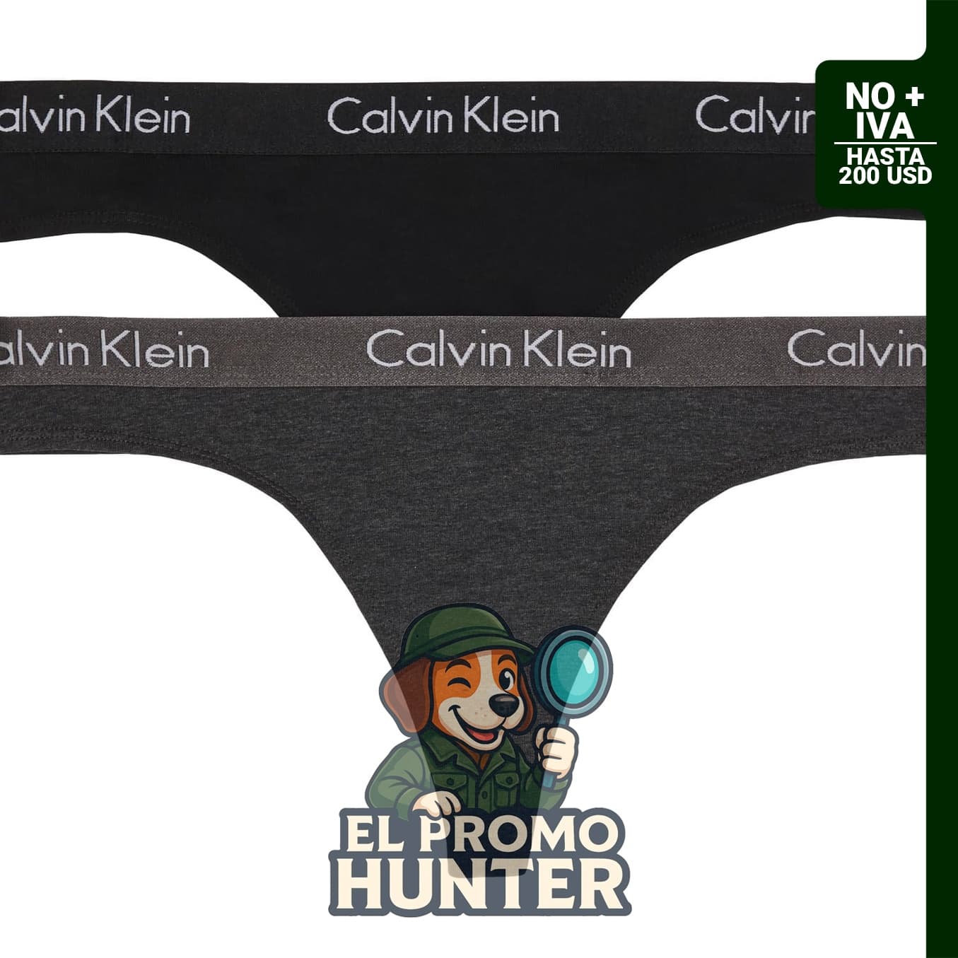 Tanga de algodón para mujer, paquete de 3 unidades.