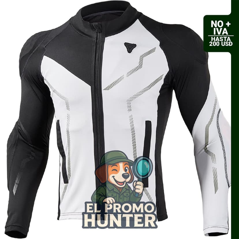 Camisa blindada para motocicleta con protección CE 2, armadura extraíble y malla transpirable.